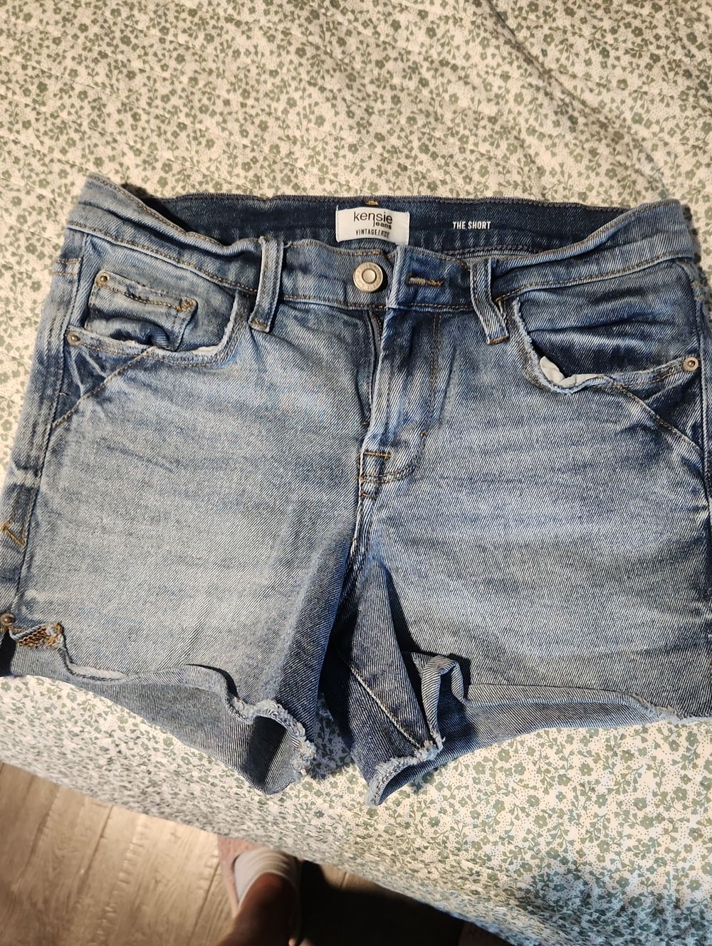 Kensie Light Blue Denim Women Shorts